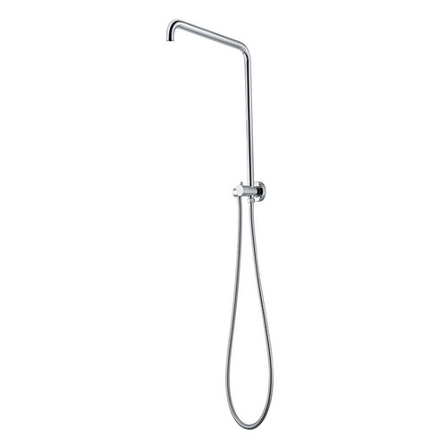 3 Piece Round Top Water Inlet Shower Rail Set