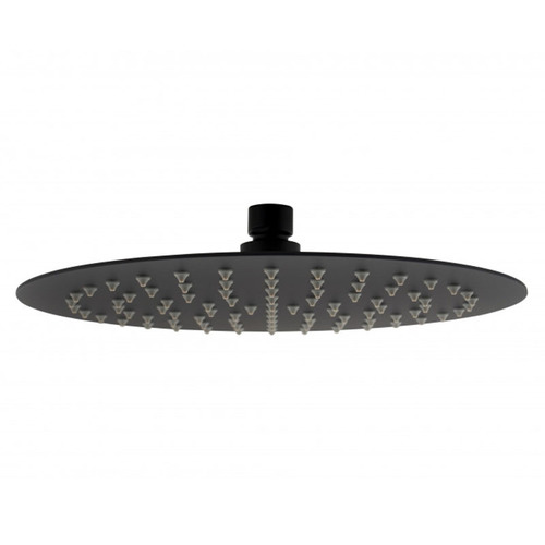 5 Piece Black Round Top Water Inlet Shower Set