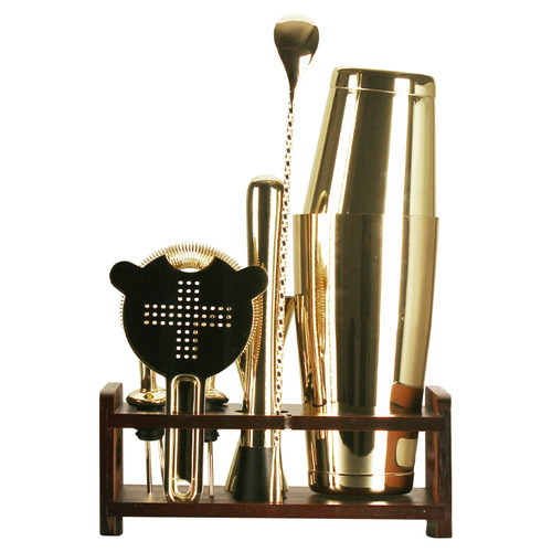 Expert Homewares 11 Piece Gold Boston Stainless Steel Cocktail Shaker