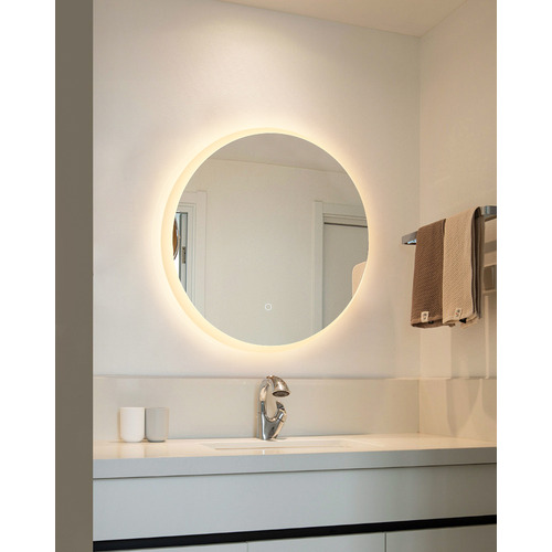 Silver Albrecht Round LED Bathroom Mirror