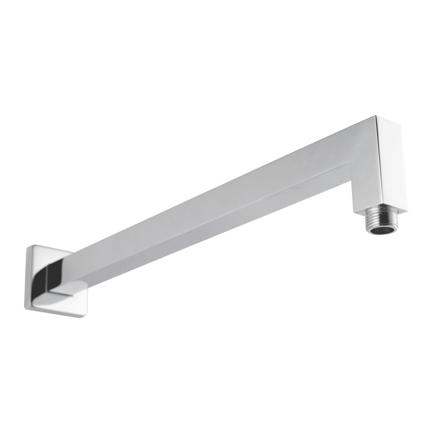 10cm Square Rain Shower Head & Elbow Wall Arm Set