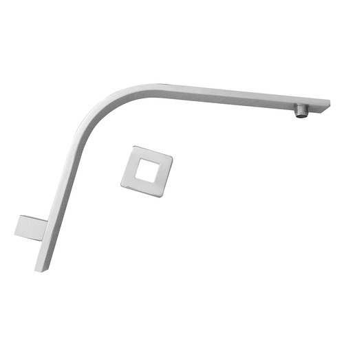 10cm Square Ultrathin Shower Head & Gooseneck Wall Arm Set