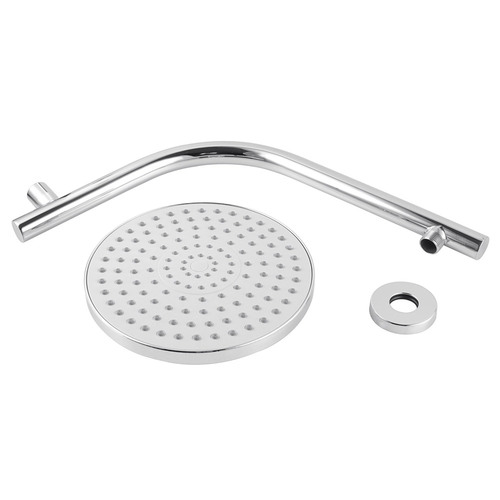 8cm Round Rain Shower Head & Gooseneck Wall Arm Set