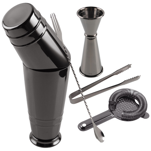 6 Piece Stainless Steel Cocktail Shaker Set Temple & ster