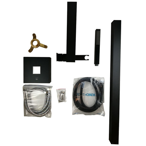2 Piece Square Hand-Held Shower Head & Bath Mixer Tap Set