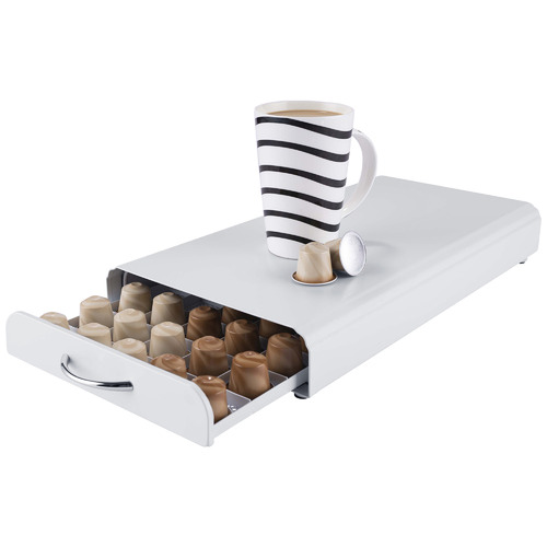 White Steel Coffee Capsule Holder Temple & ster