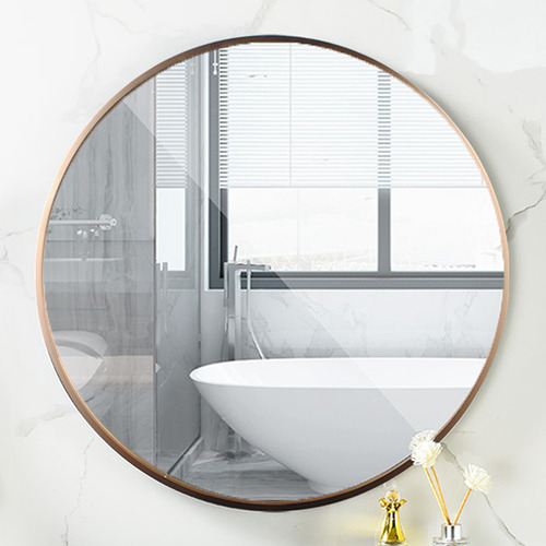 Round Stainless Steel Wall Mirror