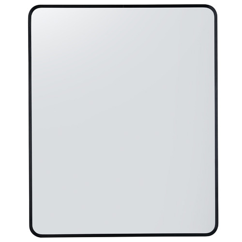 Black Rectangular Aluminium Wall Mirror