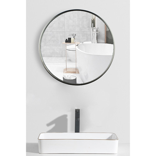Round Stainless Steel Wall Mirror