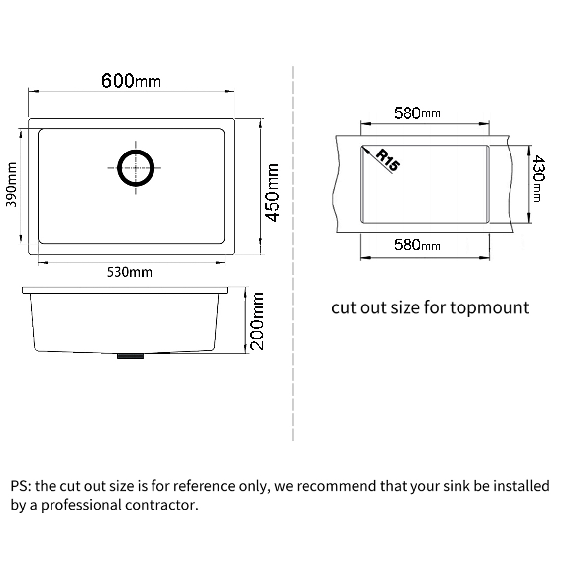 600mm-Single-Kitchen-Sink-with-Drainer
