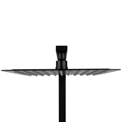 4 Piece Black Rainfall Water Inlet Shower Set