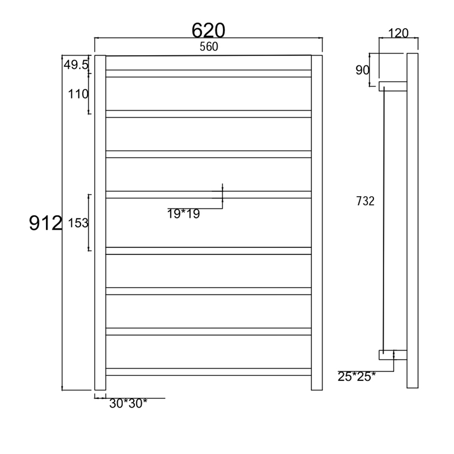 Ottimo-Square-620-x-912mm-Heated-Towel-Rail