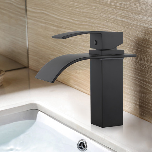 Expert Homewares Square Waterfall Basin Mixer Tap | Temple & Webster