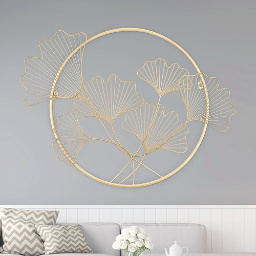 Gold Leaf Iron Wall Accent