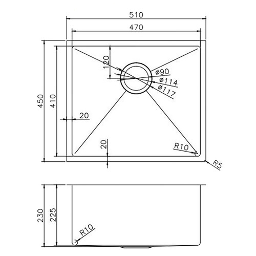 Scylla Stainless Steel Single Bowl Kitchen Sink