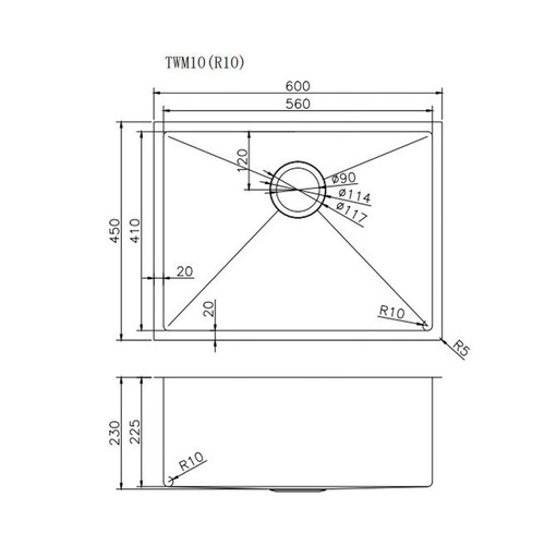 Tephra Stainless Steel Single Bowl Laundry Kitchen Sink