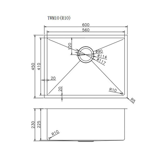 Tephra Stainless Steel Single Bowl Laundry Kitchen Sink