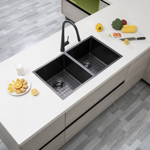 2 Piece Tasha Double Bowl Kitchen Sink Set Temple & ster