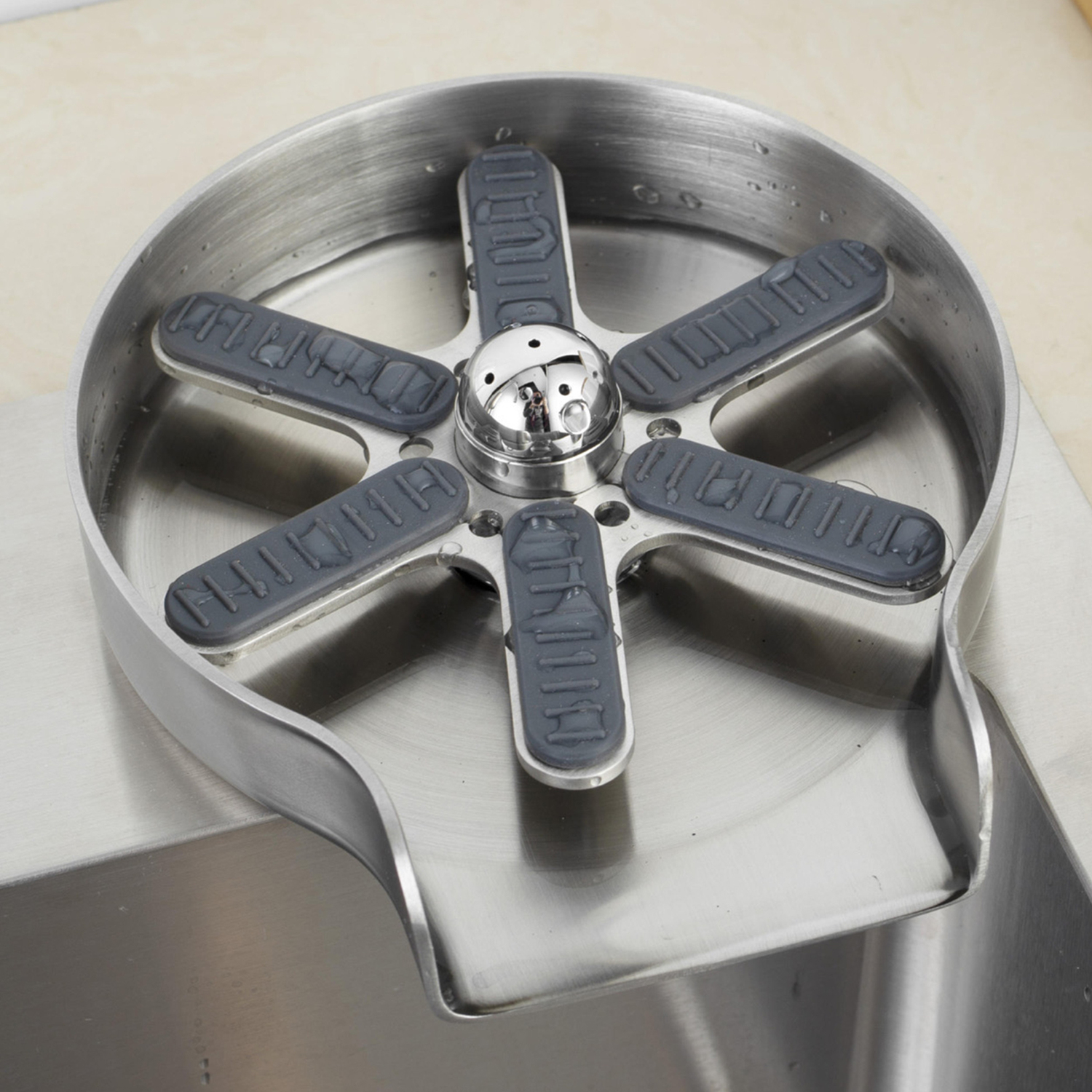 Stainless Steel Bottle Rinser Temple & ster