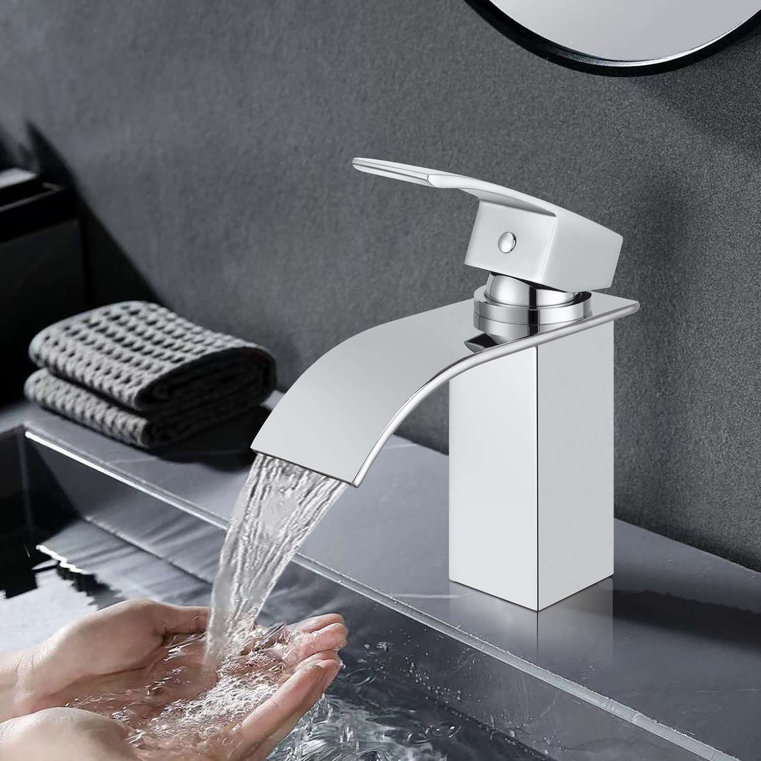 Polly-Square-Waterfall-Basin-Mixer