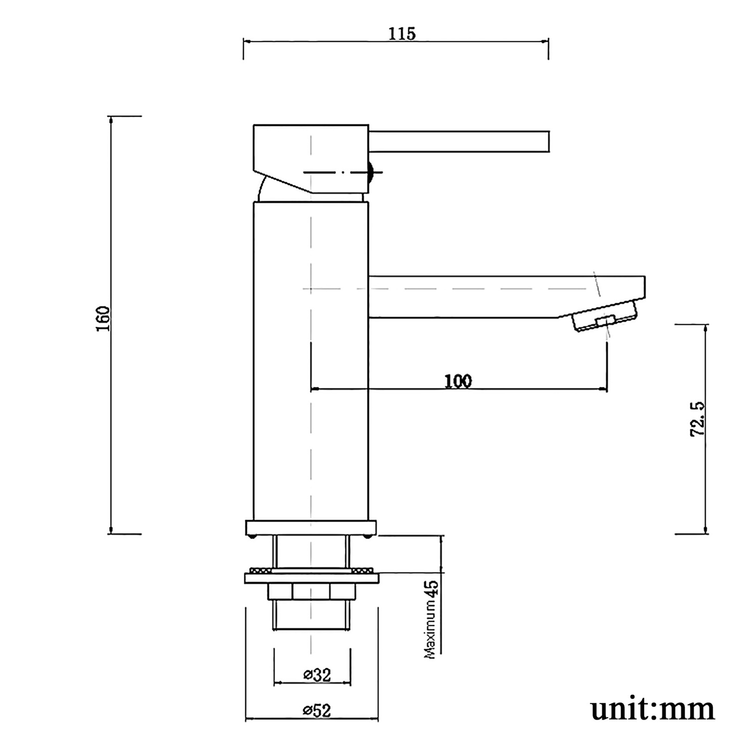 Solander-Brass-Pin-lever-Basin-Mixer