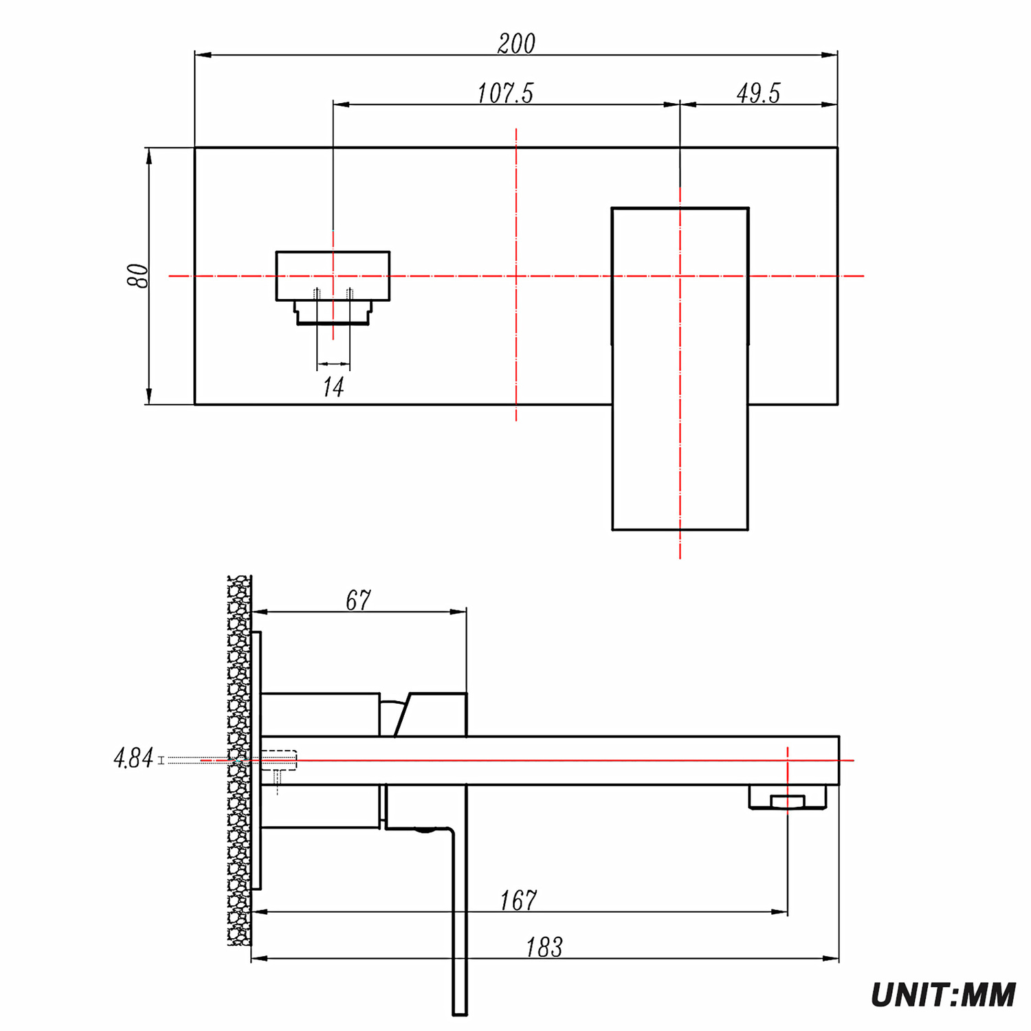 Ottimo-180mm-Bath-Basin-Wall-Mixer-Set