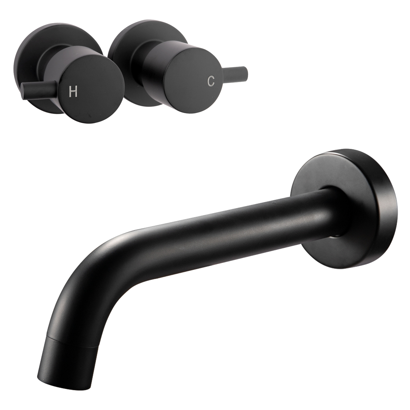 Euro-Matte-Wall-Mounted-Bath-Basin-Spout-and-Tap-Set
