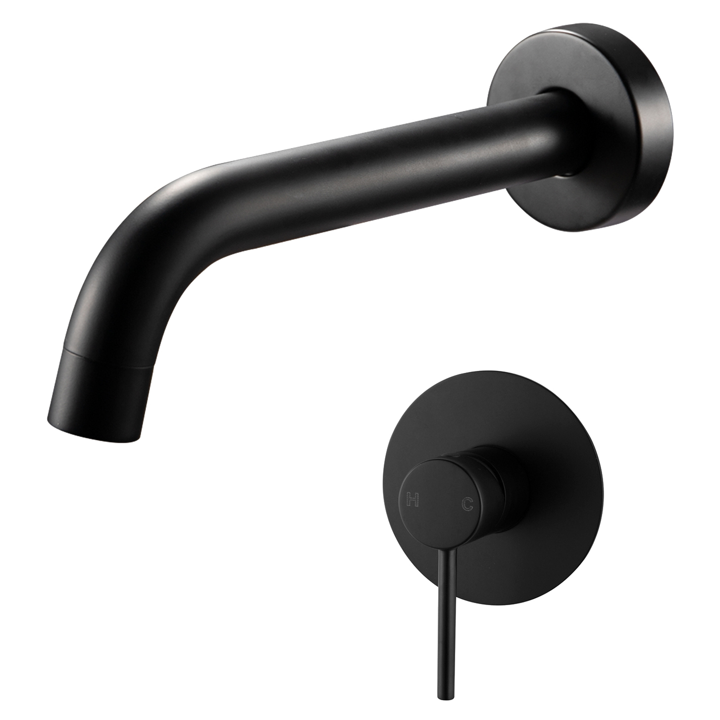 Euro-195mm-Wall-Mounted-Bath-Spout-and-Mixer-Set