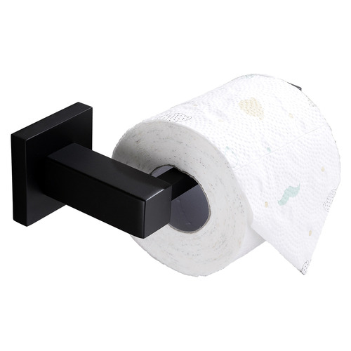 Expert Homewares Black Stainless Steel Toilet Paper Roll Holder ...