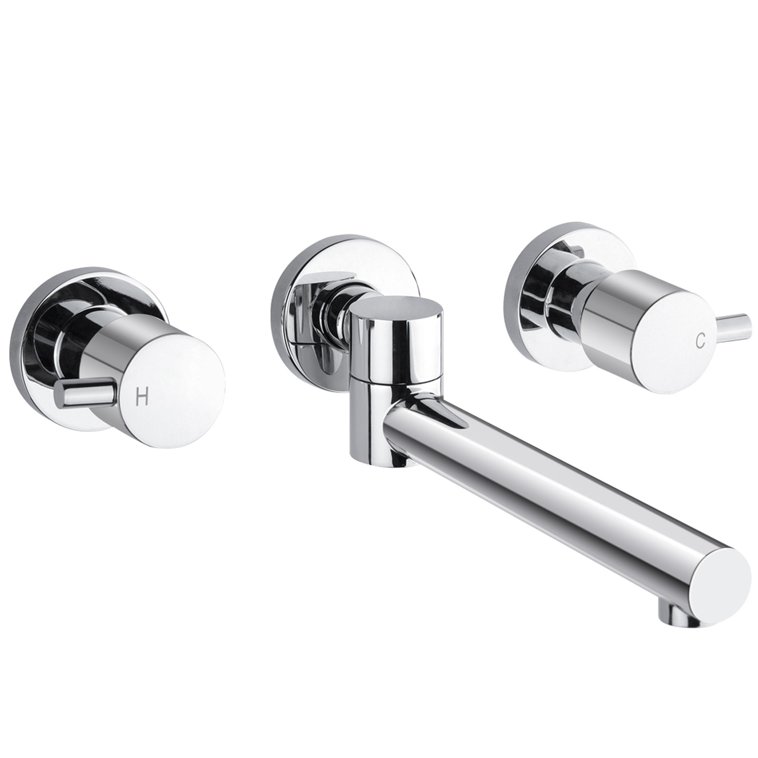 Hansgrohe Metropol Wall-Mounted Basin Mixer Tap - 22.5cm Matt Black Modern Design
