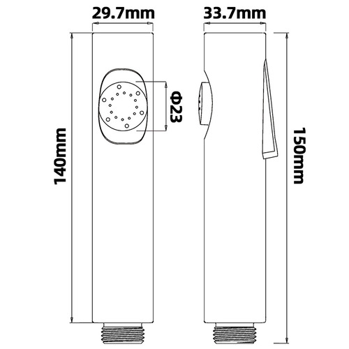 Round Toilet Bidet Spray with Diverter