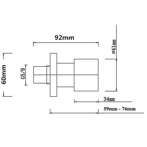 Round Wall Mounted Bath Spout & Mixer Tap Set