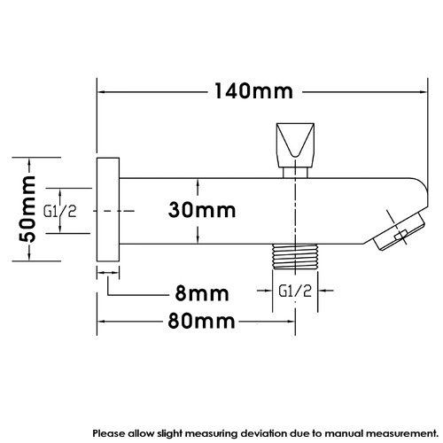 Osman Brass Bath Spout with Diverter