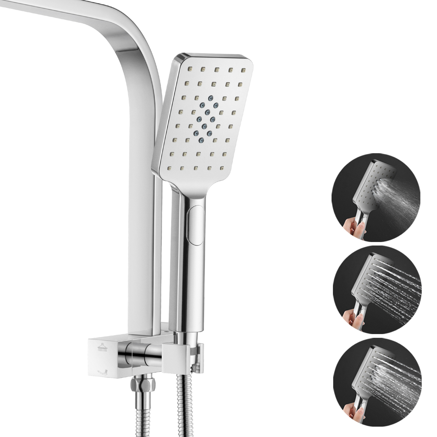 Ottimo-Square-Short-Twin-Shower
