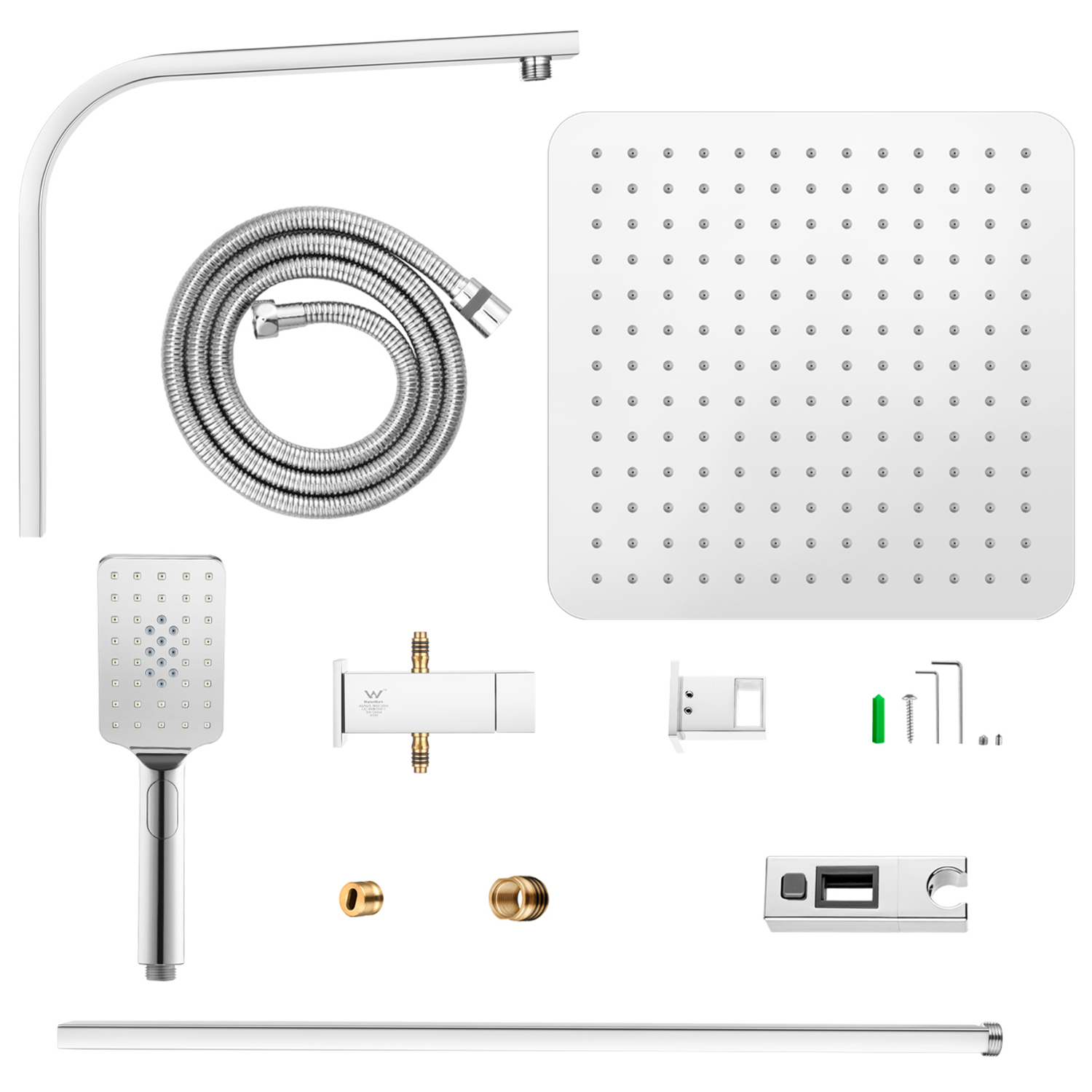 Andon-300mm-Square-Gooseneck-Twin-Shower