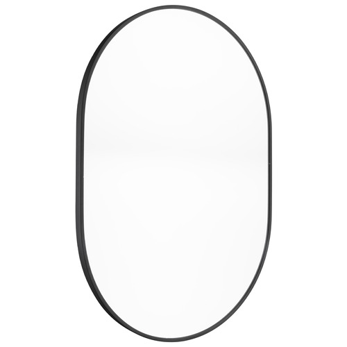 Black Superia Oval Stainless Steel Wall Mirror