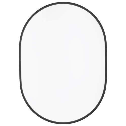 Black Superia Oval Stainless Steel Wall Mirror