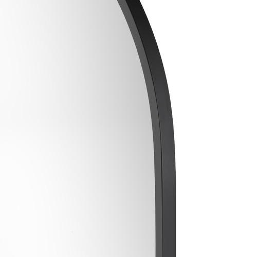 Black Superia Oval Stainless Steel Wall Mirror