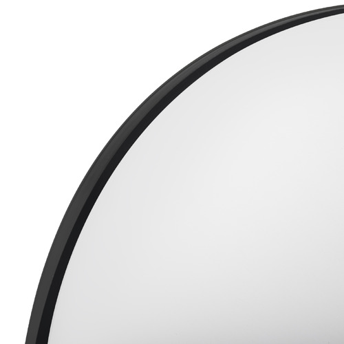 Black Superia Oval Stainless Steel Wall Mirror