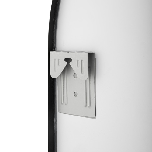 Black Superia Oval Stainless Steel Wall Mirror