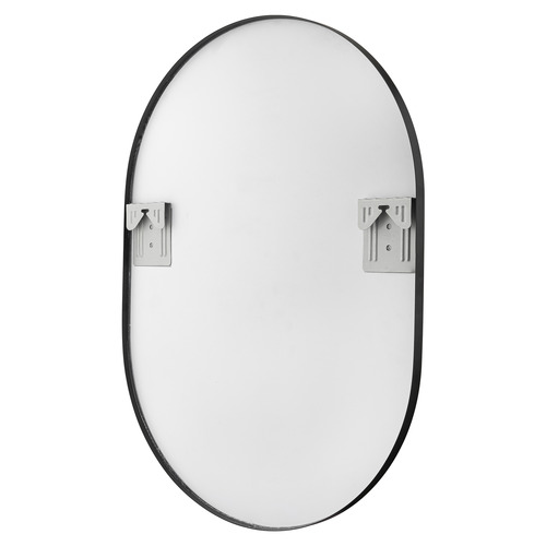 Black Superia Oval Stainless Steel Wall Mirror