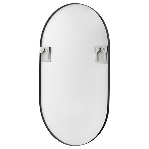 Black Superia Oval Stainless Steel Wall Mirror