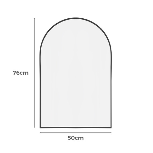Black Superia Arch Stainless Steel Mirror