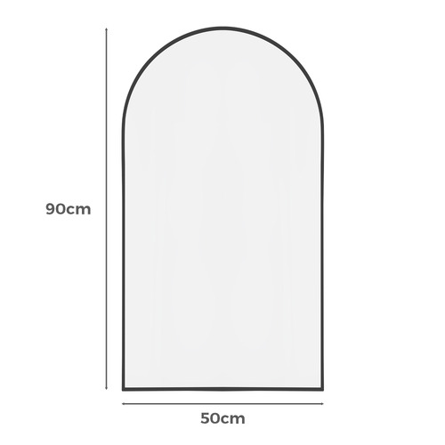 Black Superia Arch Stainless Steel Mirror