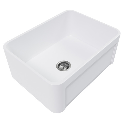 Expert Homewares Diara 610mm Single Bowl Ceramic Farmhouse Sink ...