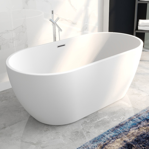Oval Acrylic Freestanding Bath with overflow