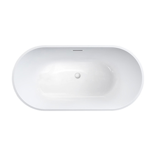 Oval Acrylic Freestanding Bath with overflow