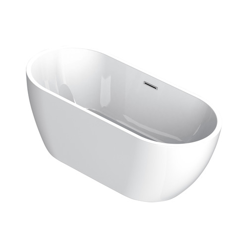Oval Acrylic Freestanding Bath with overflow
