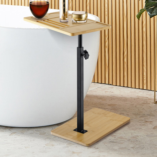 Anita Bamboo & Steel Adjustable Side Table