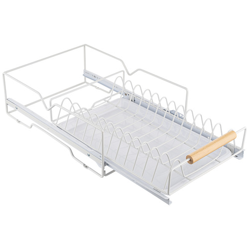 2 Piece White Grayson Bowl & Dish Drying Rack Set